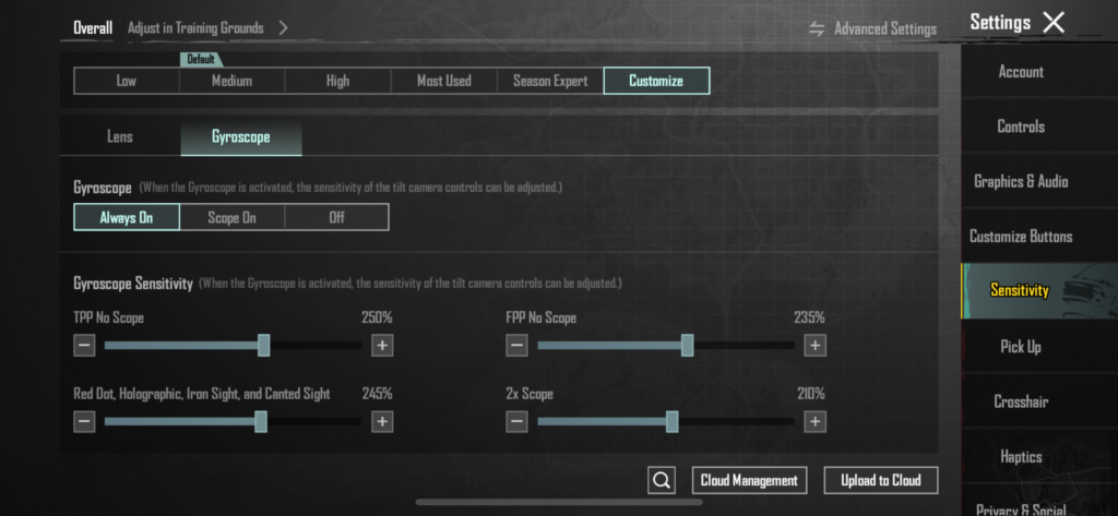 Best BGMI Sensitivity